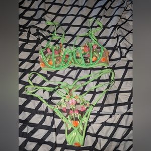 Lottie bra and Lottie thong honey birdette  bra is a 32c and panties are large